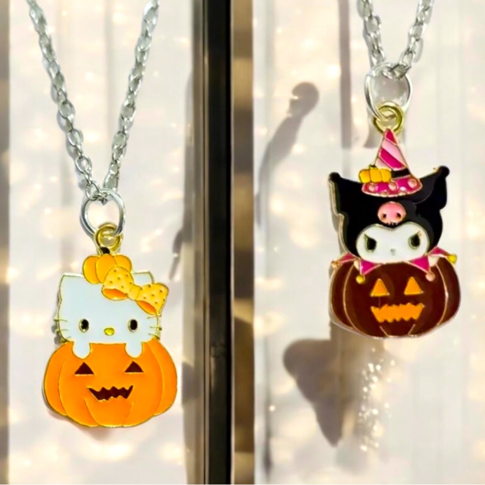 ‼️$7‼️ Hello Kitty - Kuromi - Halloween Charm Necklace - Anime - Sanrio 🎃